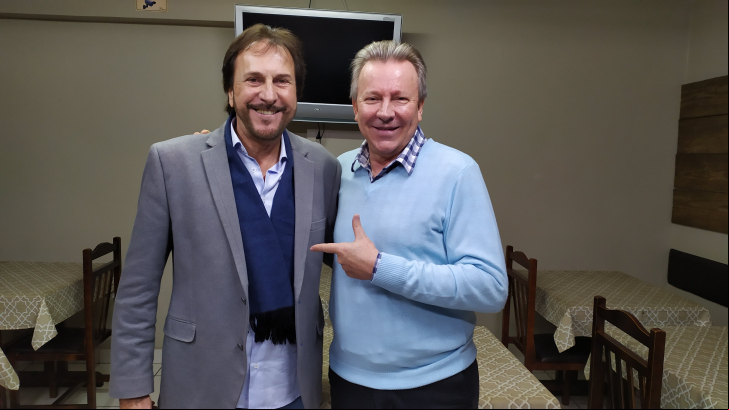 Pré-candidato do MDB, César Cesa ao lado do deputado federal Celso Maldaner, presidente estadual do MDB / Divulgação